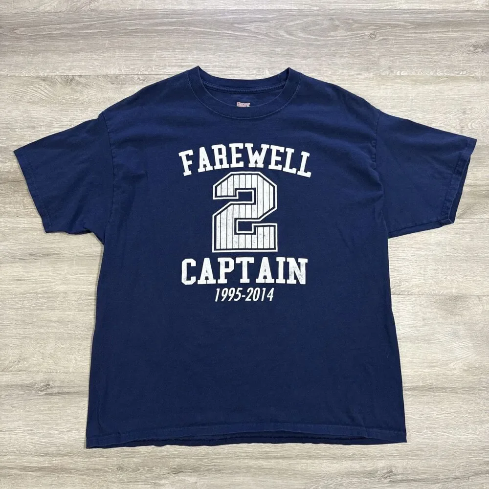Derek Jeter Shirt New York Yankees Baseball Men’s Blue XL 1995 2014